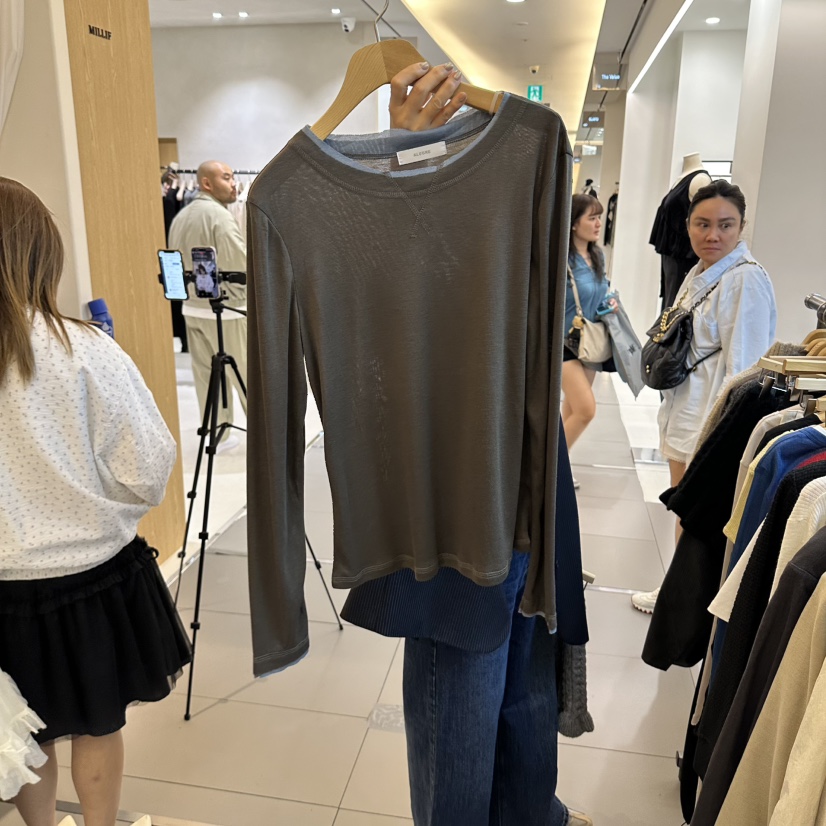 ALEGRE東大門代購女士新品休閑熱賣人氣時尚推薦真品長袖T恤ALEGRE長袖T恤圖色3