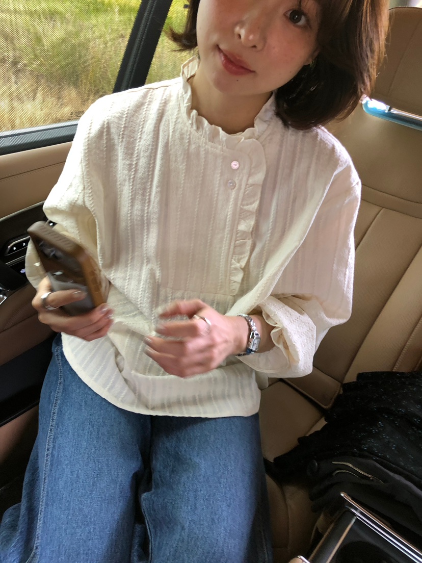 ERUME東大門實拍女裝新品時尚推薦熱賣休閑真品襯衫蕾絲衫ERUME襯衫/蕾絲衫