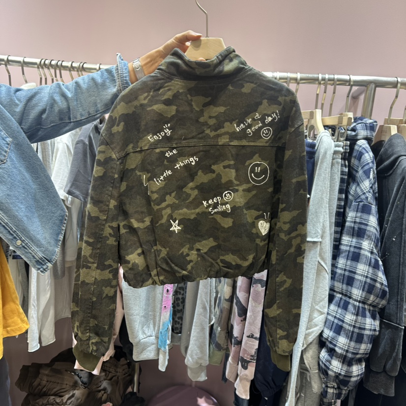 ANNA-P韓國代購女裝新品時尚真品熱賣人氣推薦休閑夾克迷彩ANNA夾克