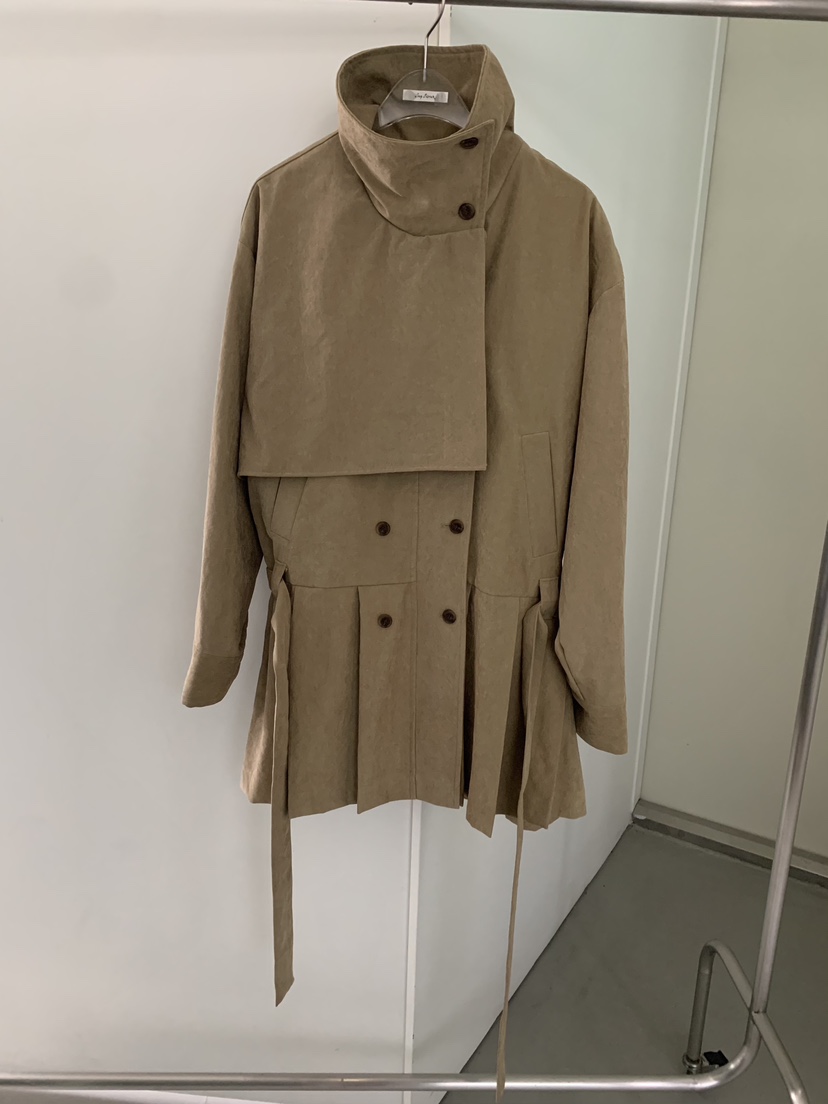 SHOP POSTER韓國代購女士新款真品時尚熱賣夾克含腰帶褶裥SHOP POSTER夾克圖色1