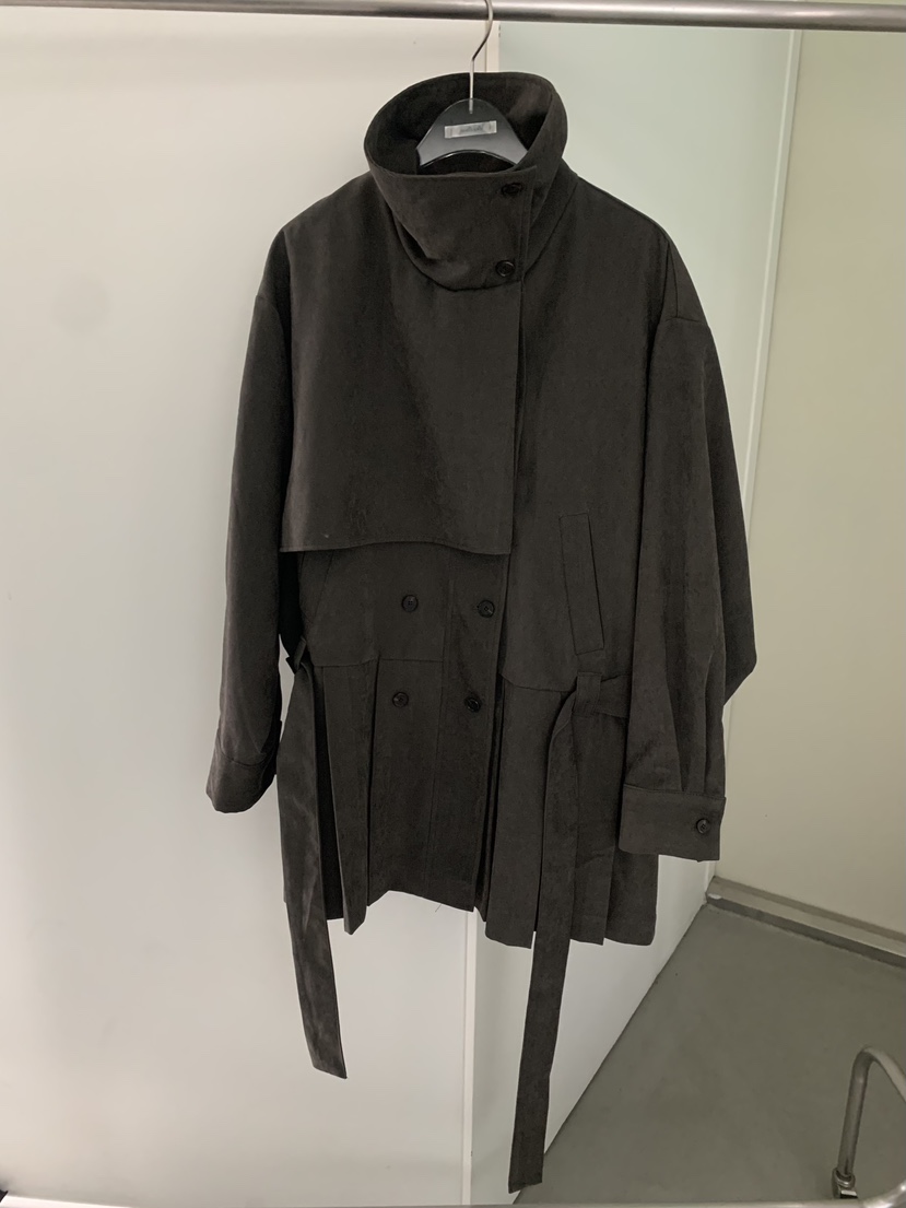 SHOP POSTER韓國代購女士新款真品時尚熱賣夾克含腰帶褶裥SHOP POSTER夾克圖色2