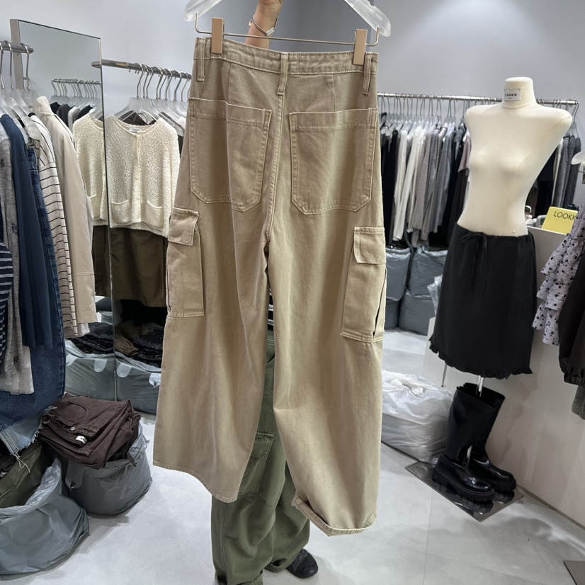 LOOKK/MIMME韓國直郵女士新品時尚推薦休閑休閑褲口袋工裝LOOKK/MIMME休閑褲