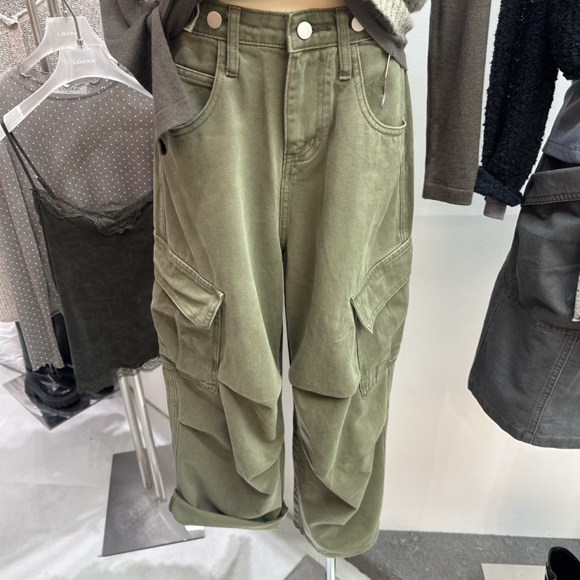 LOOKK/MIMME韓國直郵女士新品時尚推薦休閑休閑褲口袋工裝LOOKK/MIMME休閑褲圖色2