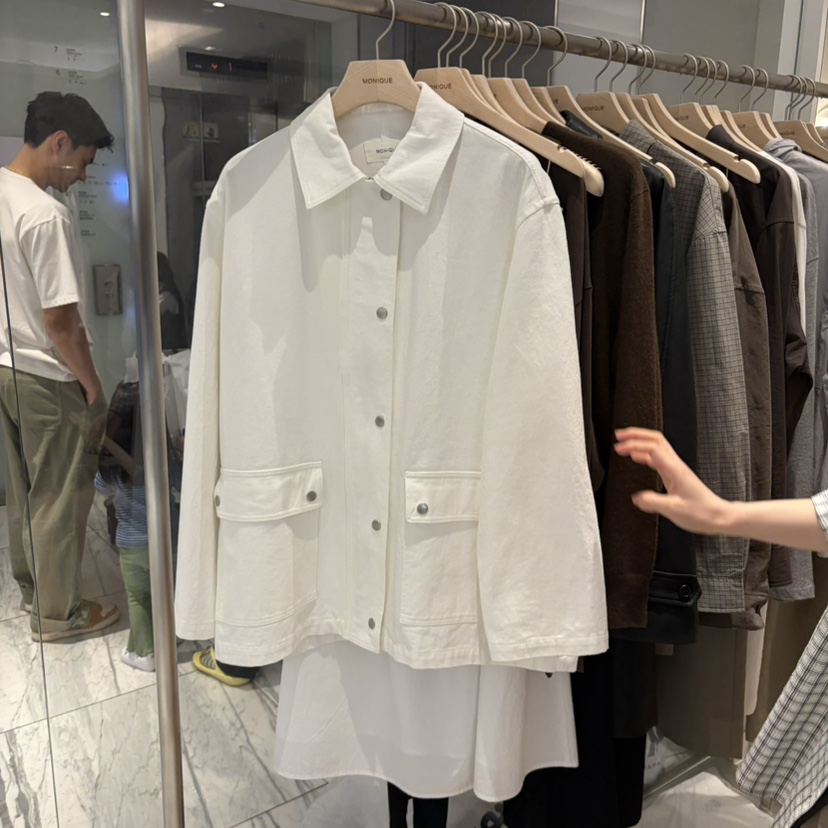 MONIQUE東大門實拍女士新品時尚人氣休閑真品夾克口袋棉質MONIQUE夾克圖色2