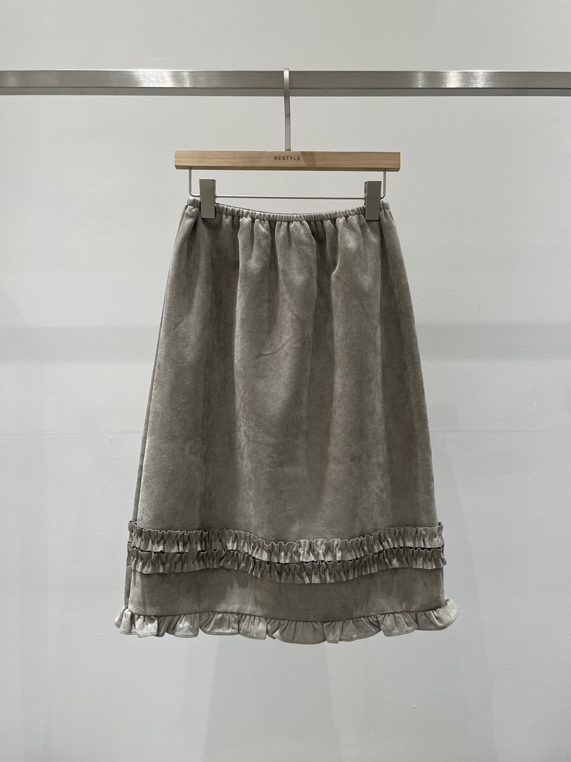RE STYLE-Q東大門代購女士新品真品半身裙中短裙絨面革RE STYLE半身裙/中短裙圖色2