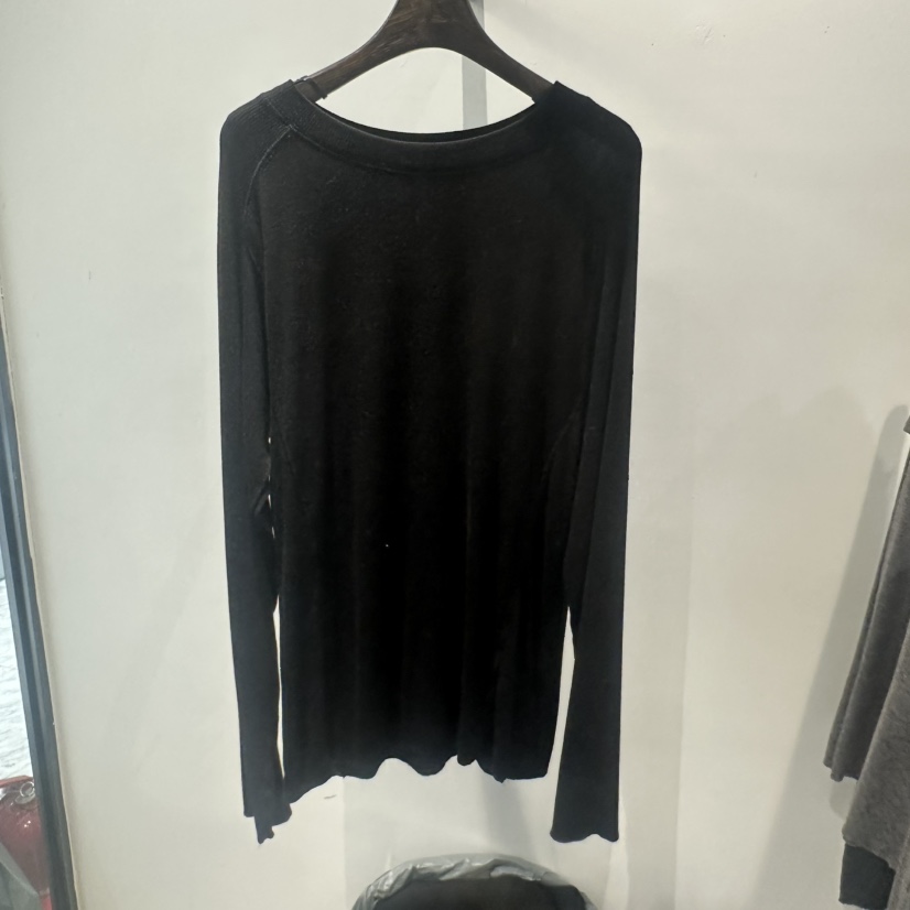 JANE BIRKIN東大門實拍女裝新款真品休閑長袖T恤加厚羅紋JANE BIRKIN設計師品牌長袖T恤圖色2黑色