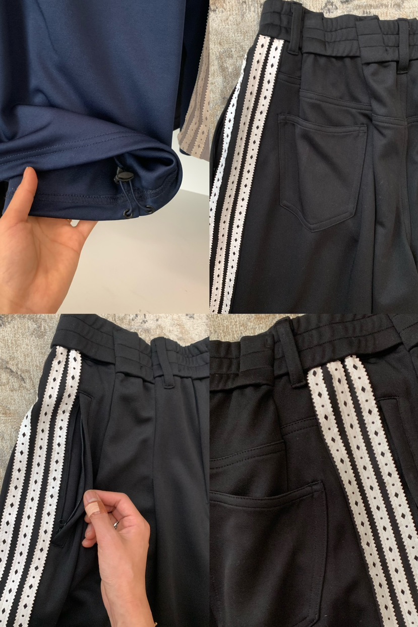 VIRKIN東大門實拍女裝新品時尚推薦熱賣休閑休閑褲條紋運動VIRKIN休閑褲