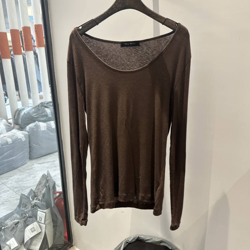 JANE BIRKIN韓國直郵女裝新品推薦人氣休閑時尚熱賣長袖T恤JANE BIRKIN設計師品牌長袖T恤圖色2棕色