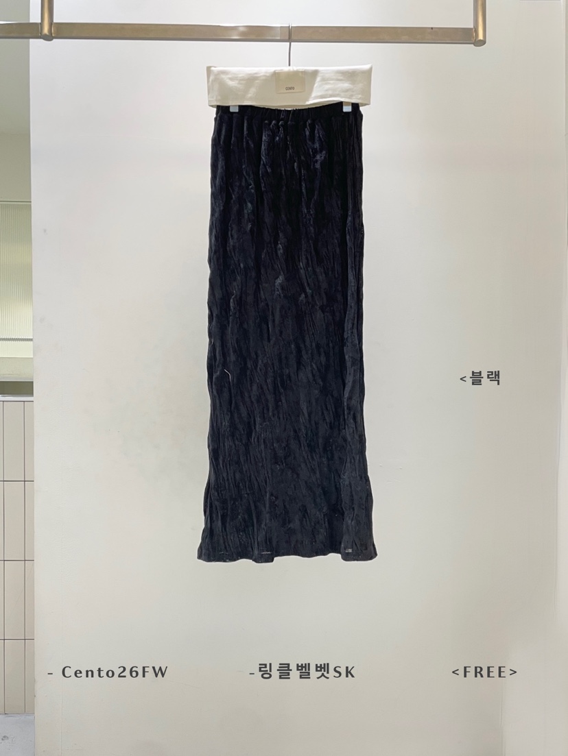 CENTO韓國直郵女裝新款真品時尚休閑人氣推薦長裙天鵝絨長款CENTO長裙圖色4