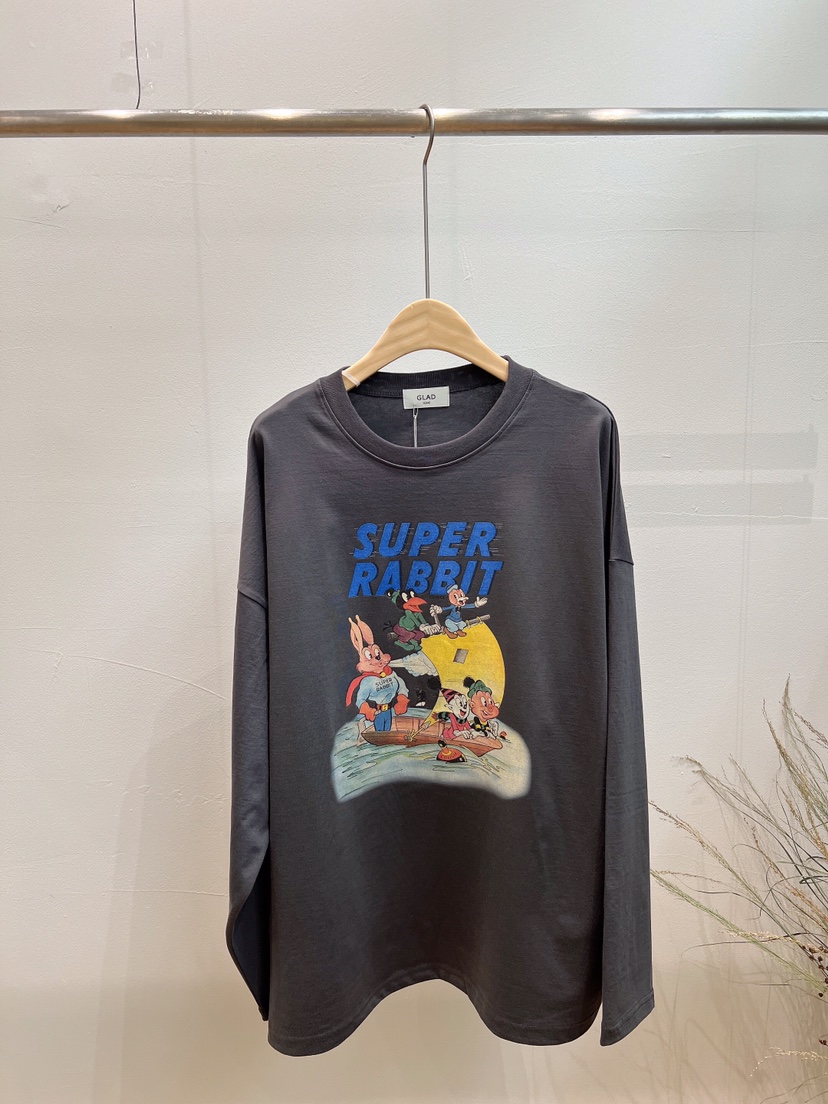 GLAD SOME東大門實拍女士新品推薦時尚休閑人氣長袖T恤兔子GLAD SOME長袖T恤圖色2