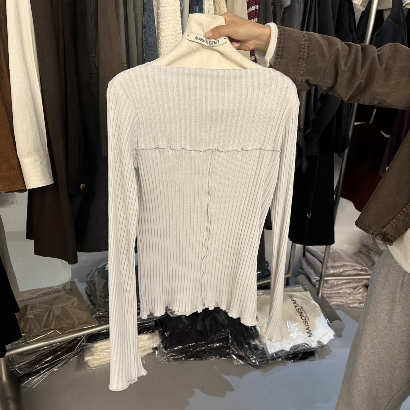 DOUBLE STANDARD/LE SMOKING/MAISONSTAFF東大門代購女士新款休閑長袖T恤MAISONSTAFF長袖T恤圖色2