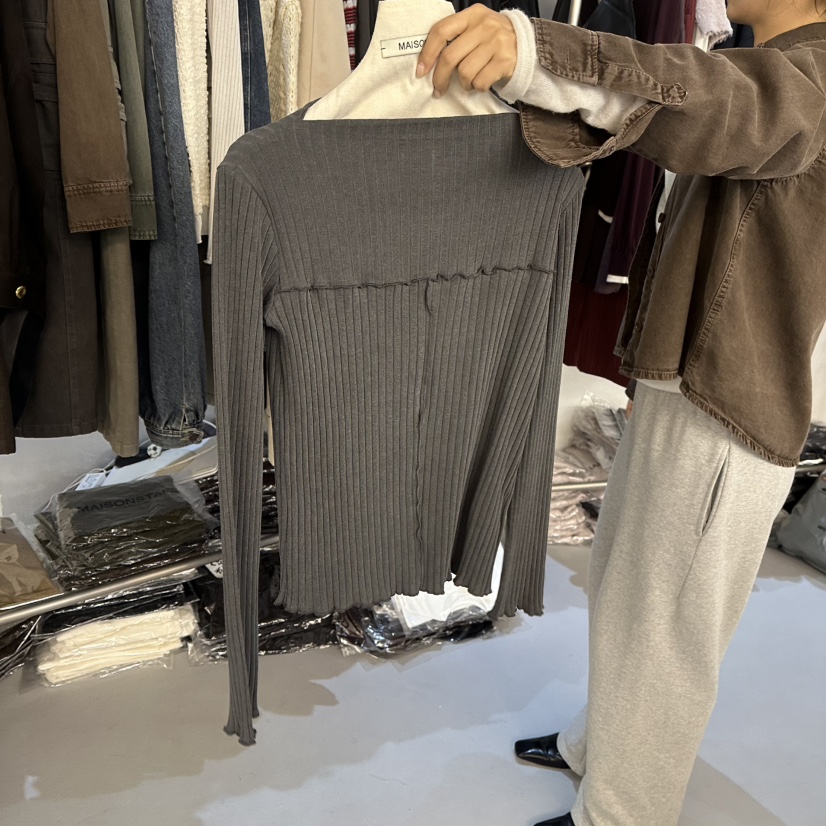 DOUBLE STANDARD/LE SMOKING/MAISONSTAFF東大門代購女士新款休閑長袖T恤MAISONSTAFF長袖T恤圖色3