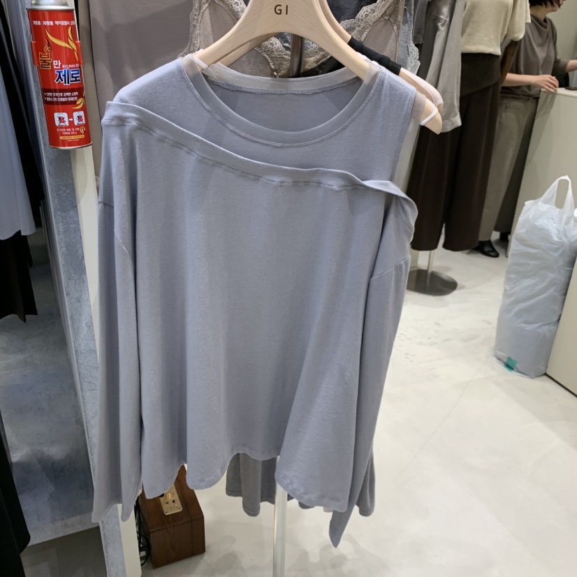 G.I-L東大門直郵女裝新品真品休閑時尚熱賣人氣長袖T恤G.I-L長袖T恤圖色3藍