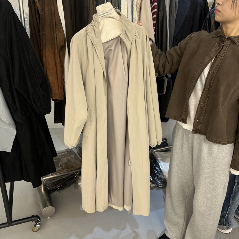 DOUBLE STANDARD/LE SMOKING/MAISONSTAFF韓國直郵女士新品推薦長款風衣MAISONSTAFF長款風衣圖色1