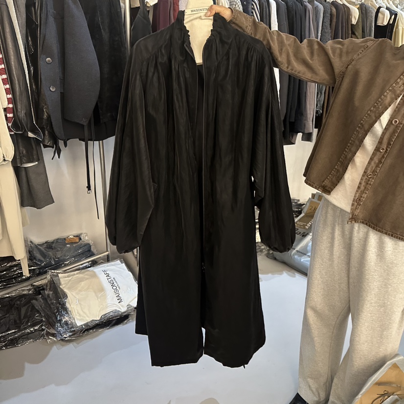 DOUBLE STANDARD/LE SMOKING/MAISONSTAFF韓國直郵女士新品推薦長款風衣MAISONSTAFF長款風衣圖色3黑色