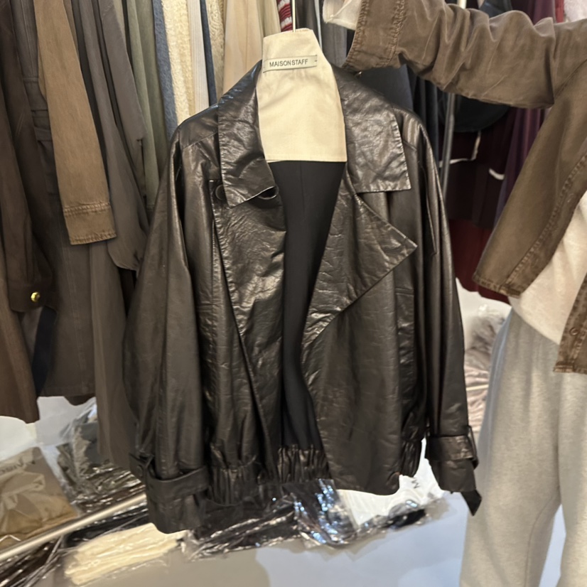 DOUBLE STANDARD/LE SMOKING/MAISONSTAFF東大門代購女裝新品人氣皮衣MAISONSTAFF皮衣圖色1