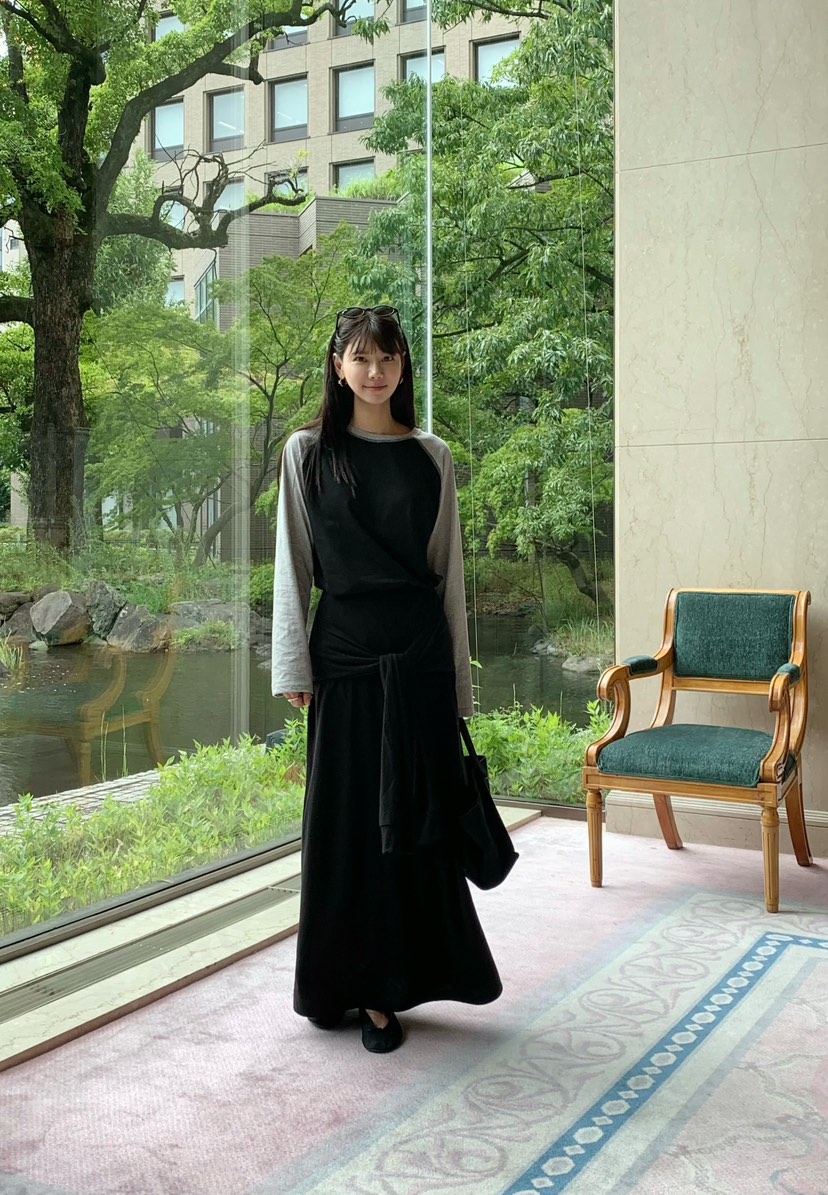 空東大門直郵女裝新品時尚真品熱賣人氣休閑推薦長裙雙層空長裙
