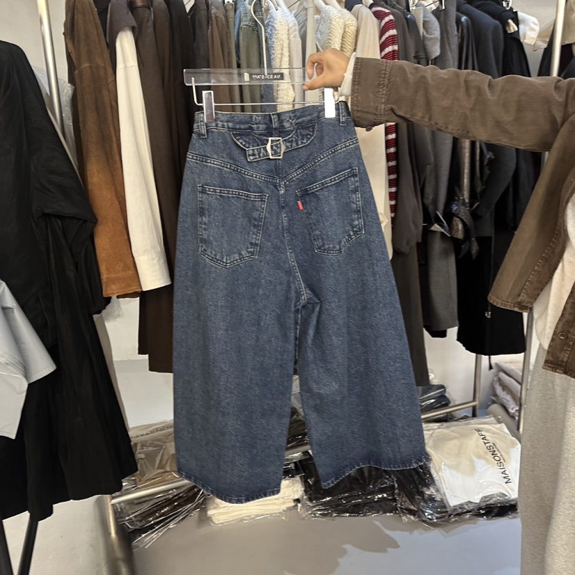 DOUBLE STANDARD/LE SMOKING/MAISONSTAFF東大門代購女裝新品休閑牛仔褲七分褲MAISONSTAFF牛仔褲