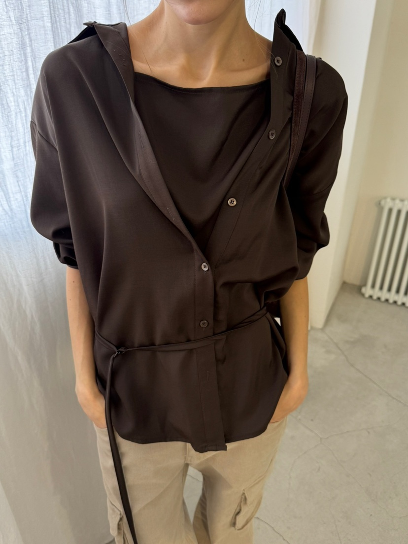 LIMLIMLIM東大門代購女裝新品人氣真品推薦襯衫蕾絲衫含繩LIM LIM LIM襯衫/蕾絲衫圖色2
