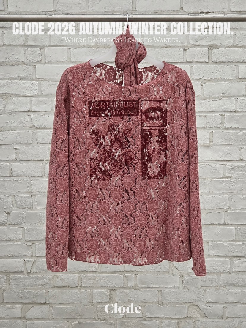 CLODE韓國直郵女裝新品真品推薦時尚襯衫蕾絲衫含圍巾蕾絲CLODE襯衫/蕾絲衫圖色1