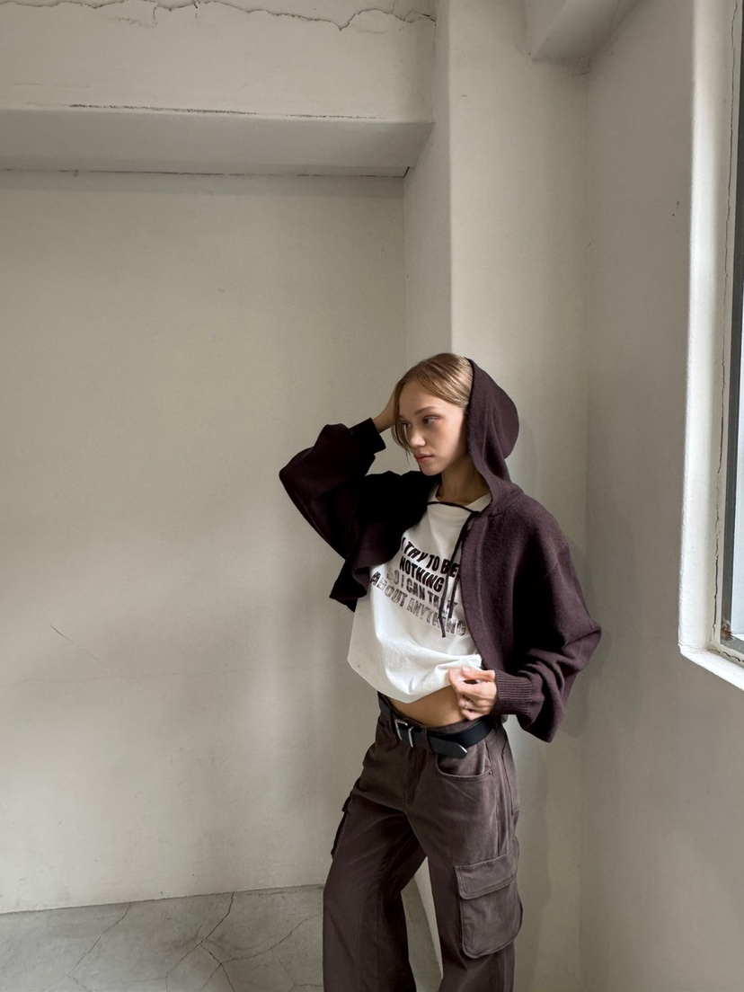 LIMLIMLIM韓國代購女裝新品推薦人氣真品休閑開衫連帽針織衫LIM LIM LIM開衫