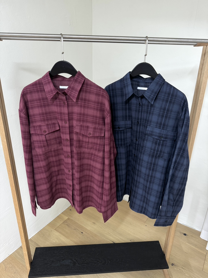 BLACK PIG/BERTO韓國直郵女裝新品熱賣襯衫蕾絲衫口袋格子BLACK PIG/BERTO襯衫/蕾絲衫