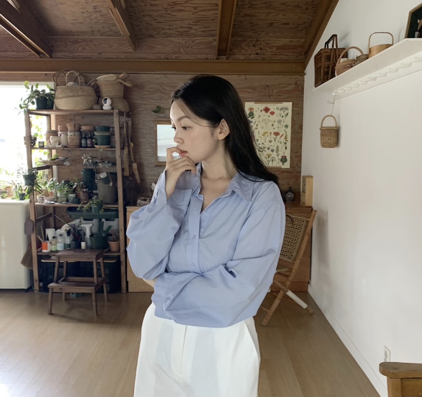 LETAILOR東大門實拍女裝新品人氣推薦時尚襯衫蕾絲衫寬松LETAILOR襯衫/蕾絲衫