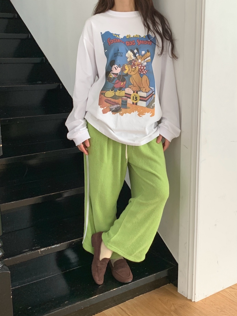 TOLL韓國直郵女裝新品時尚推薦休閑真品熱賣人氣長袖T恤米奇TOLL長袖T恤