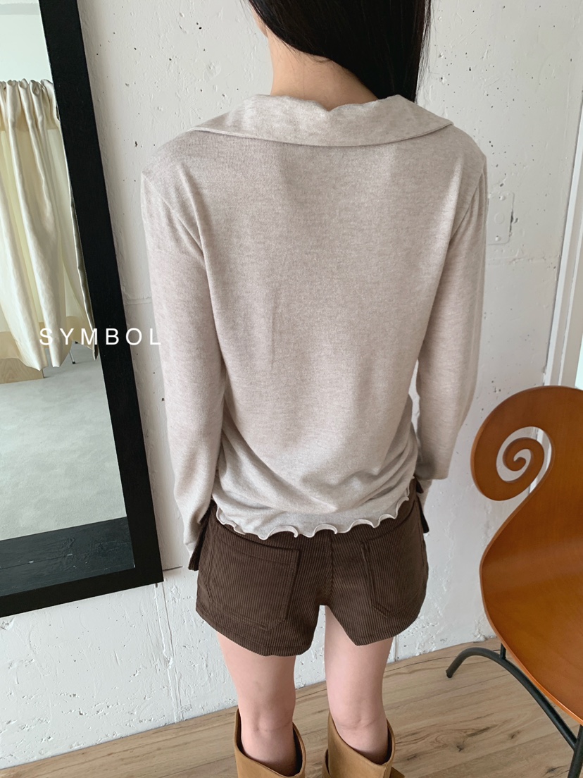 SYMBOL東大門代購女士新品人氣休閑熱賣時尚推薦長袖T恤蕾絲SYMBOL長袖T恤