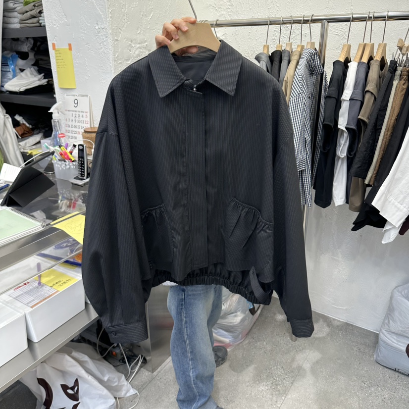 DA YLOG東大門代購女裝新品熱賣人氣時尚休閑夾克口袋褶皺DA YLOG夾克圖色2