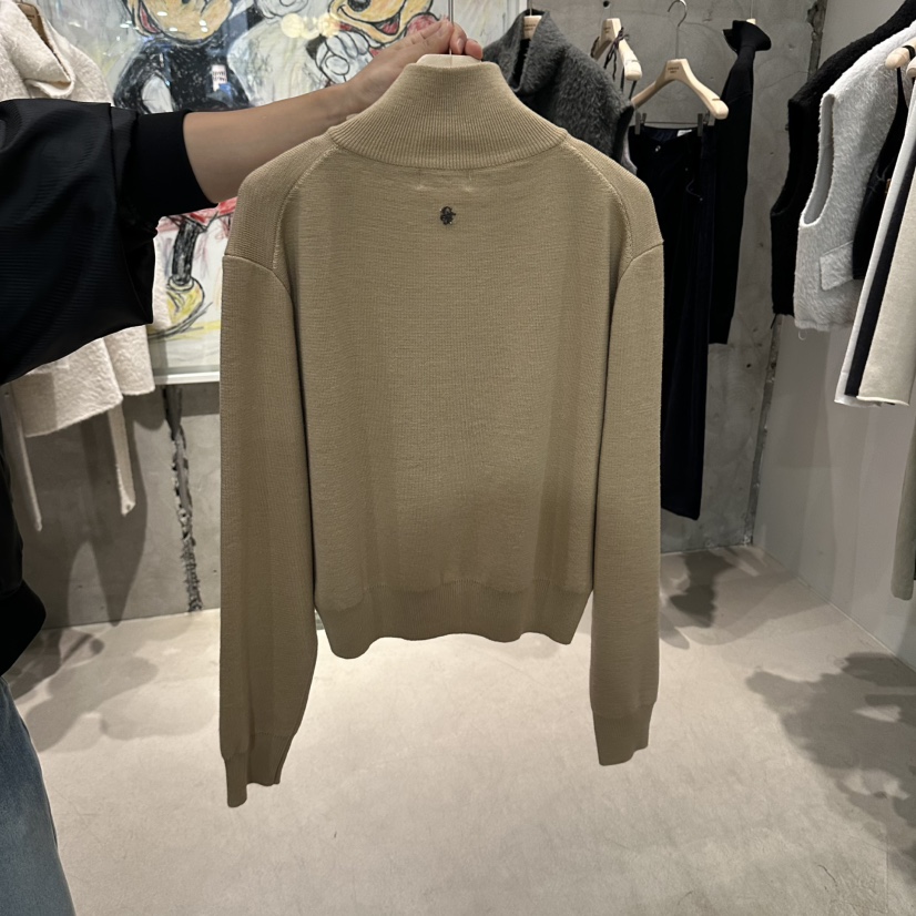 LAMAGIEPIE/LAMAGIE GREY韓國直郵女士新品休閑毛衣半拉鏈LAMAGIEPIE/LAMAGIE GREY毛衣
