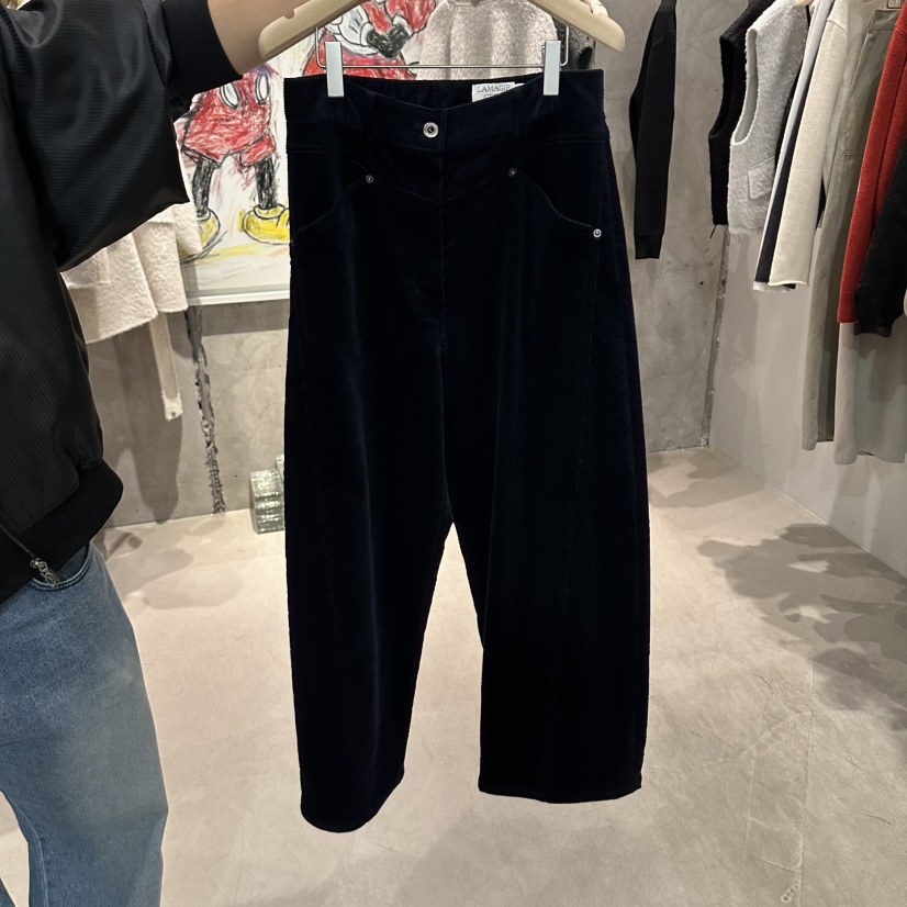 LAMAGIEPIE/LAMAGIE GREY東大門代購女裝新款休閑休閑褲燈心絨LAMAGIEPIE/LAMAGIE GREY休閑褲圖色3深藍色