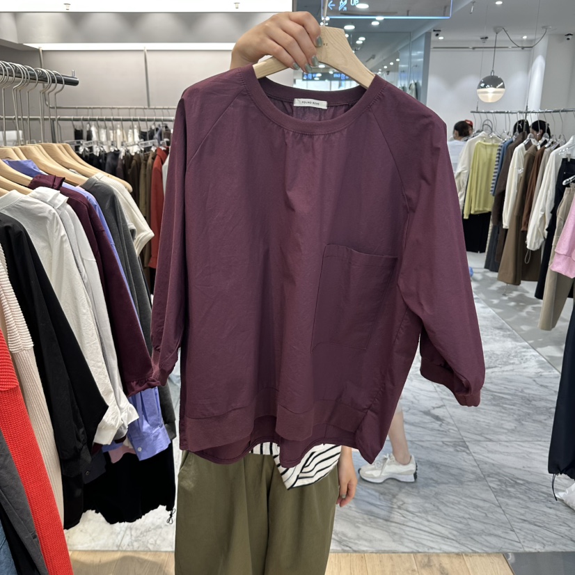 REVE-L韓國代購女士新品推薦休閑時尚熱賣襯衫蕾絲衫口袋REVE-L襯衫/蕾絲衫圖色2