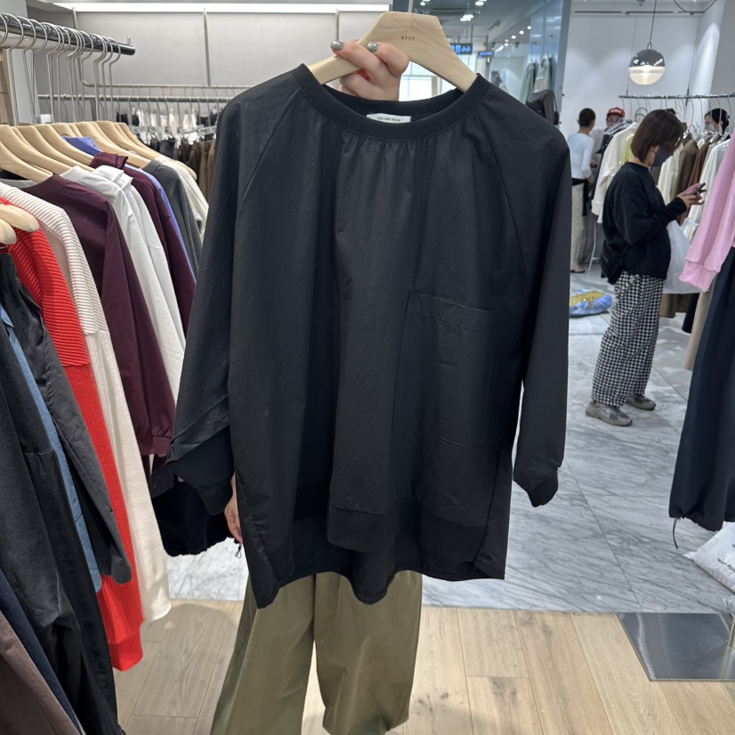 REVE-L韓國代購女士新品推薦休閑時尚熱賣襯衫蕾絲衫口袋REVE-L襯衫/蕾絲衫圖色3