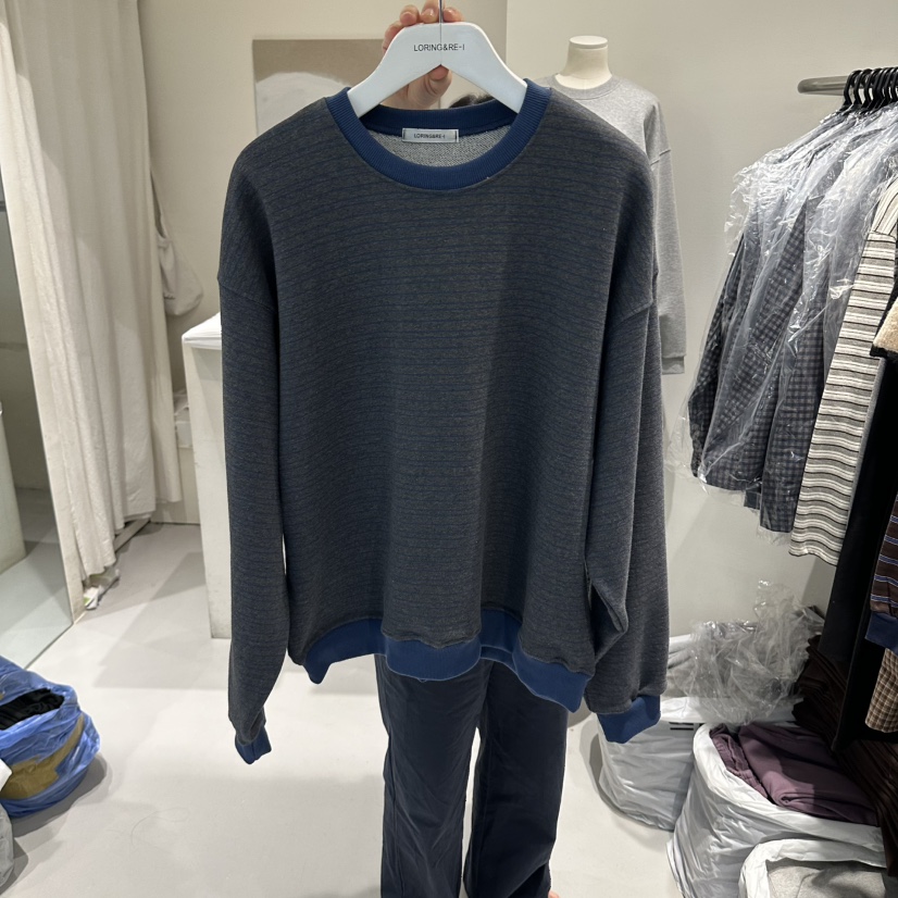 LORING RE I韓國直郵女士新款真品時尚人氣熱賣衛衣條紋LORING RE-I/BARE衛衣圖色2