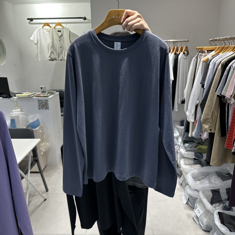 MODS-Q韓國代購女士新品人氣熱賣推薦真品休閑時尚長袖T恤MODS-Q長袖T恤圖色5墨色