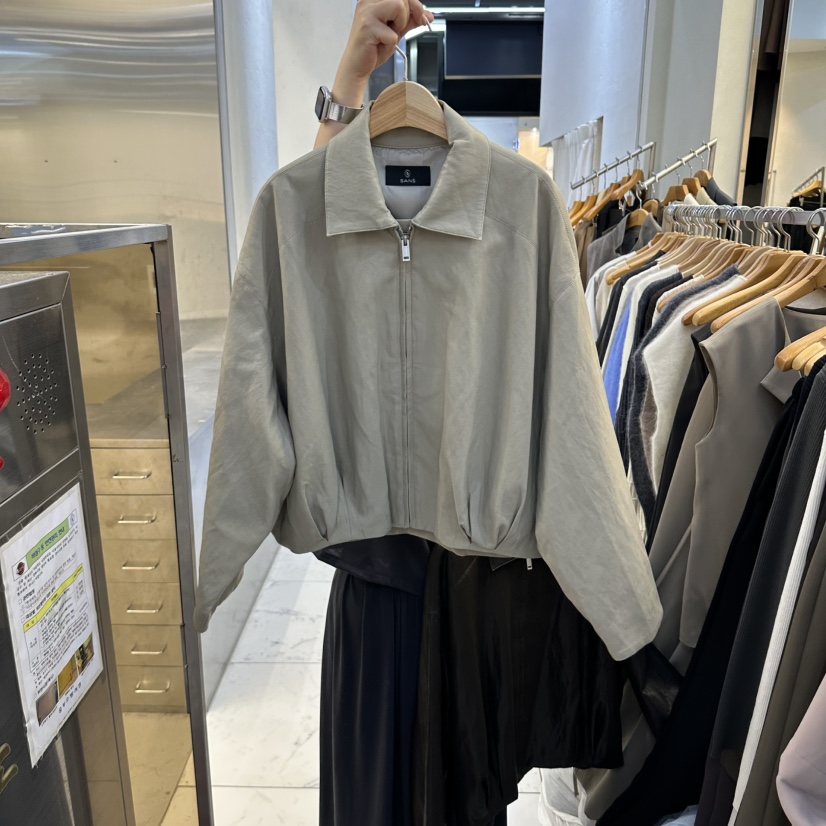 SANS東大門實拍女裝新品真品熱賣時尚推薦休閑職業人氣皮衣SANS皮衣圖色1