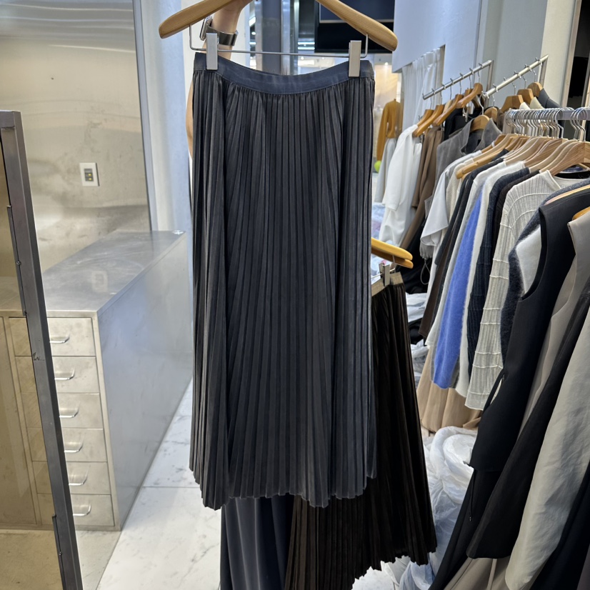SANS東大門代購女士新品時尚真品人氣推薦長裙天鵝絨褶皺SANS長裙圖色1墨色