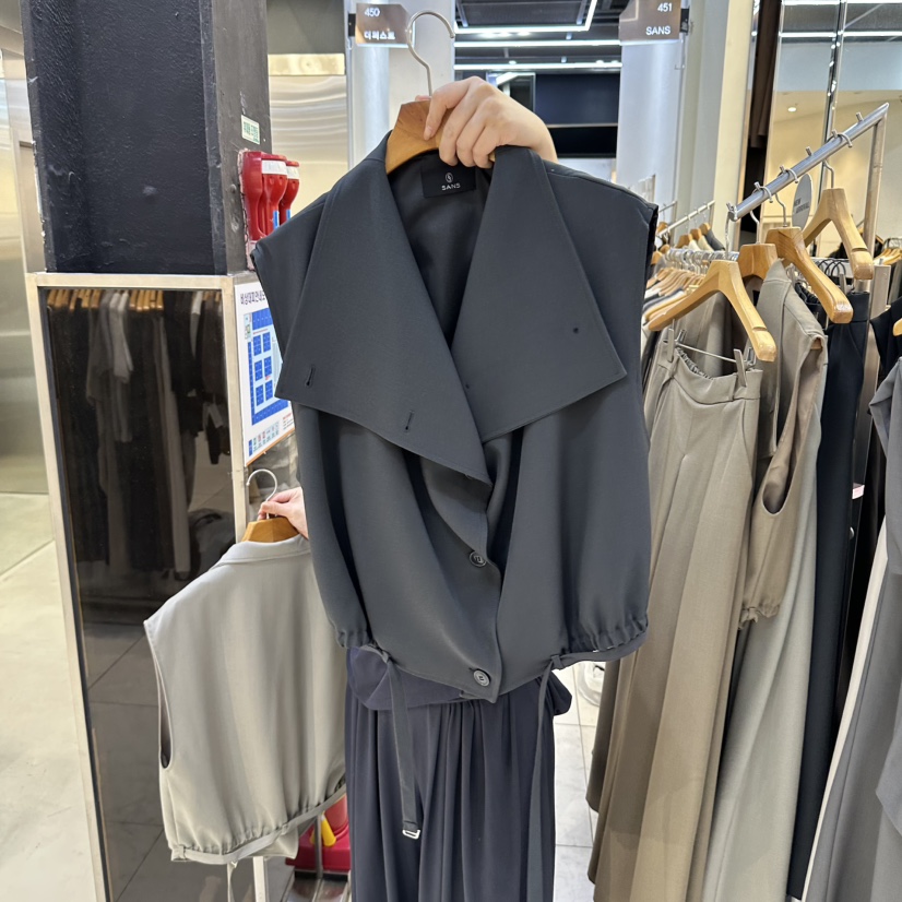 SANS東大門實拍女士新品真品熱賣休閑職業人氣推薦時尚馬甲SANS馬甲圖色2