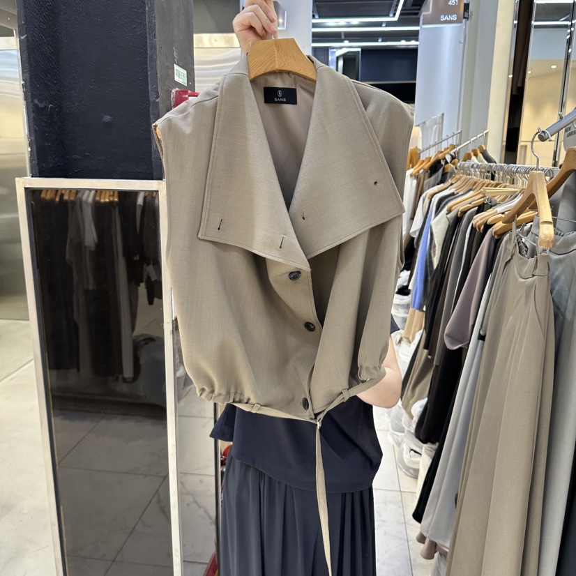 SANS東大門實拍女士新品真品熱賣休閑職業人氣推薦時尚馬甲SANS馬甲圖色3