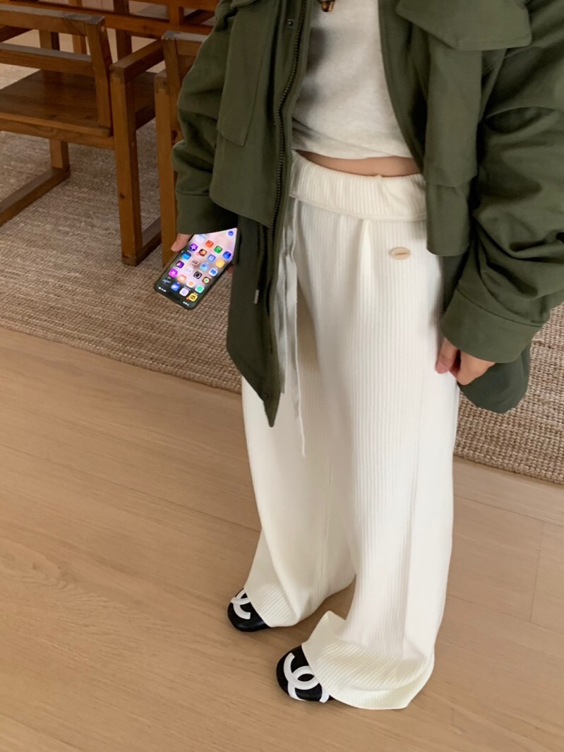 LIKEVAM東大門代購女士新品時尚真品人氣休閑褲針織褲直筒LIKEVAM休閑褲