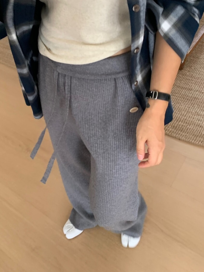 LIKEVAM東大門代購女士新品時尚真品人氣休閑褲針織褲直筒LIKEVAM休閑褲