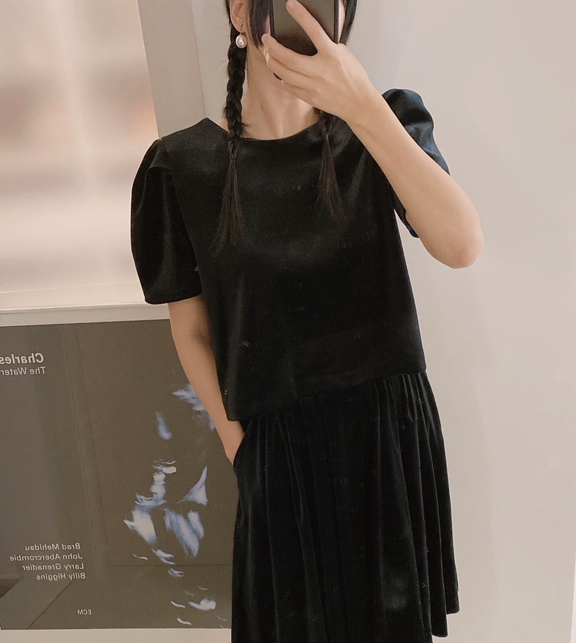 LETAILOR韓國代購女士新品休閑熱賣襯衫蕾絲衫天鵝絨雙面LETAILOR襯衫/蕾絲衫