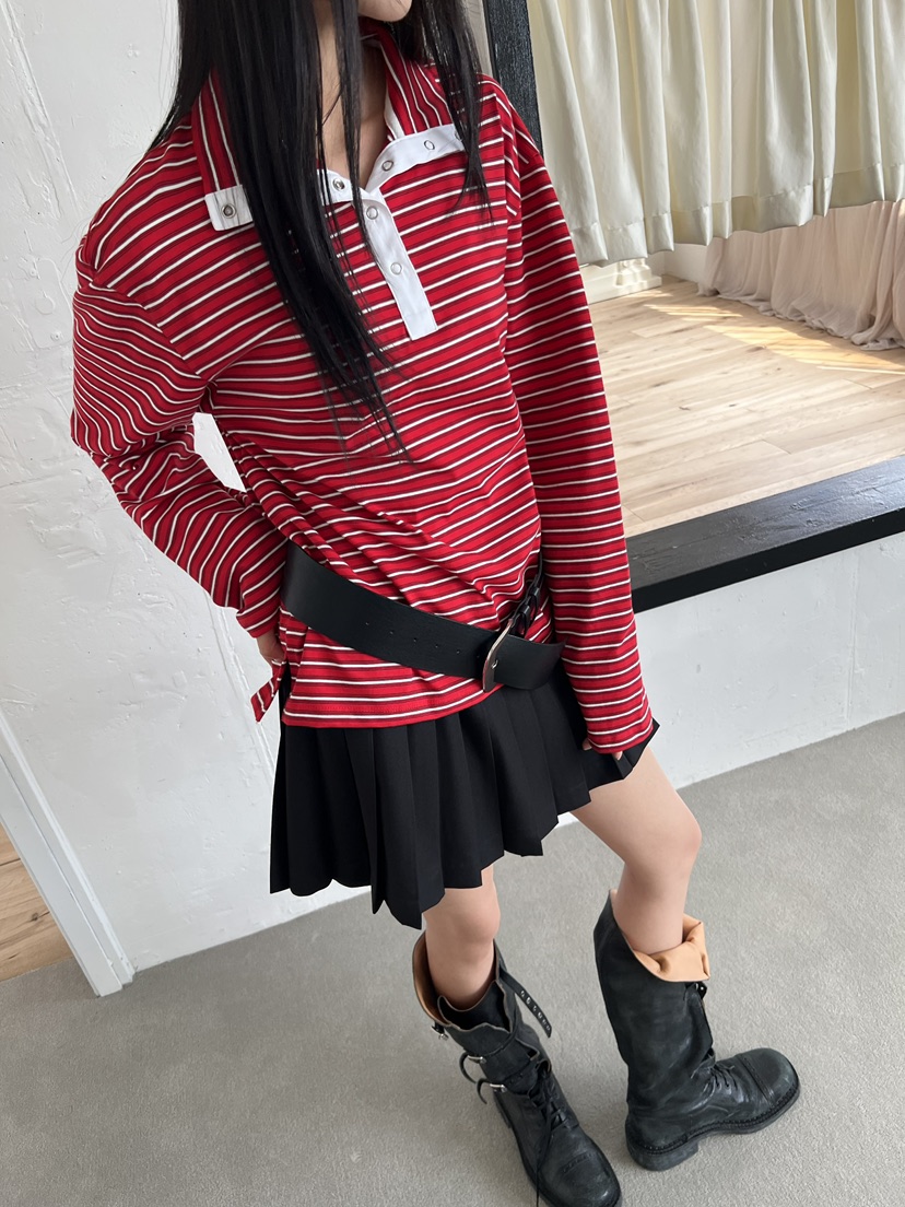 STAGE韓國代購女裝新款時尚熱賣人氣真品推薦休閑長袖T恤STAGE長袖T恤
