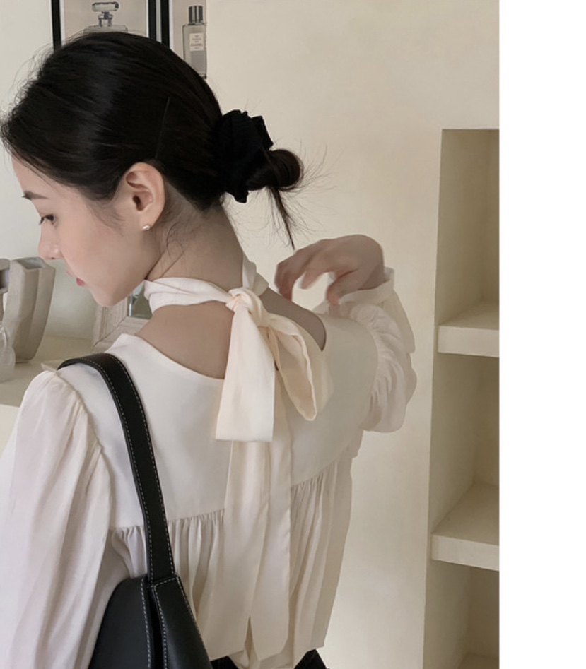 LETAILOR東大門實拍女裝新款推薦人氣襯衫蕾絲衫含脖帶圍巾LETAILOR襯衫/蕾絲衫