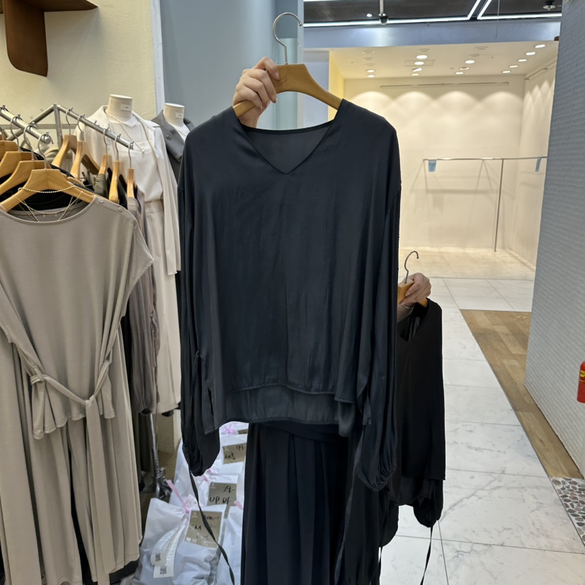 SANS東大門實拍女裝新品休閑熱賣推薦時尚真品襯衫蕾絲衫SANS襯衫/蕾絲衫圖色3墨色