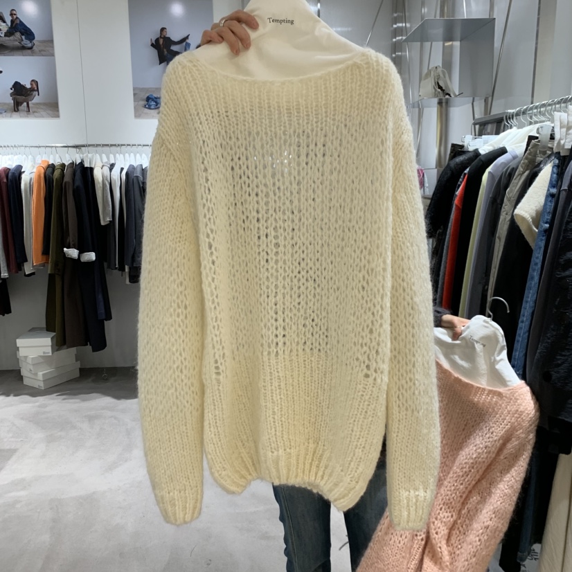 TEMPTING東大門實拍女士新品時尚真品針織衫不含腰帶網眼TEMPTING針織衫圖色3