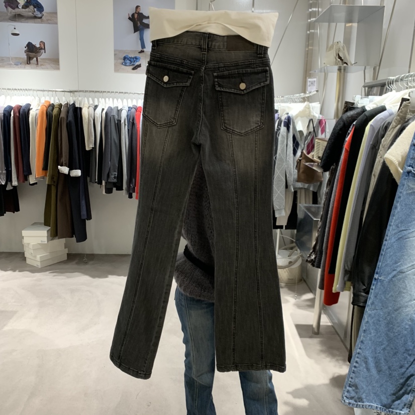 TEMPTING韓國直郵女裝新品時尚人氣休閑推薦熱賣牛仔褲口袋TEMPTING牛仔褲