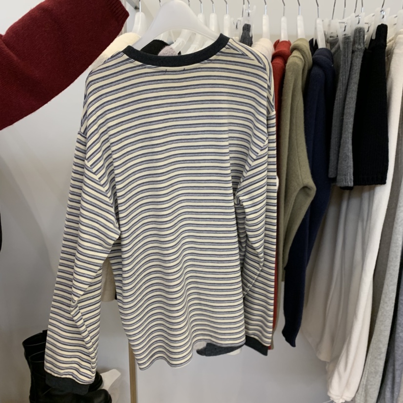 JINSIM韓國代購女裝新品真品推薦人氣時尚熱賣休閑長袖T恤JINSIM長袖T恤