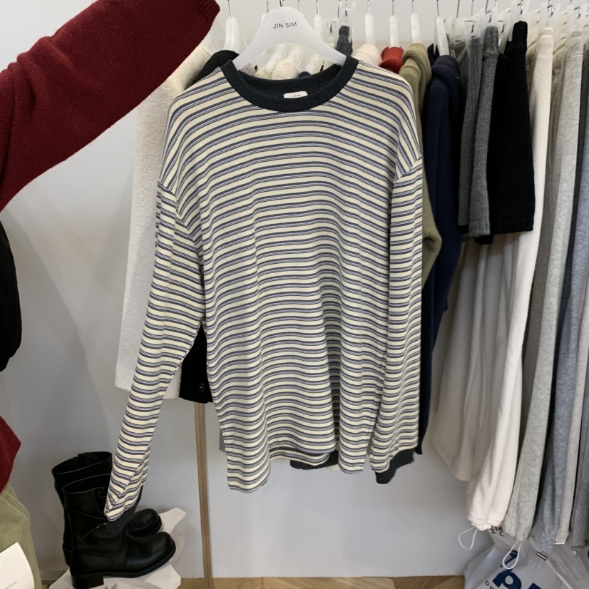 JINSIM韓國代購女裝新品真品推薦人氣時尚熱賣休閑長袖T恤JINSIM長袖T恤圖色1白